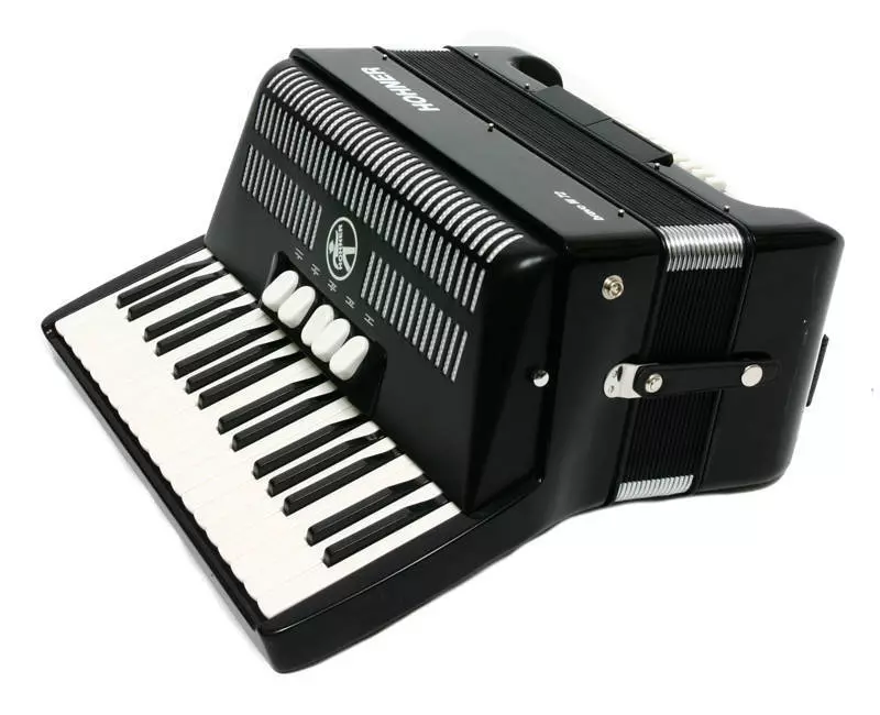 Piano Accordion 34 Note - Black